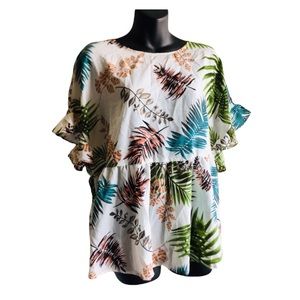 NWT SHEIN Floral Top. Size 1X